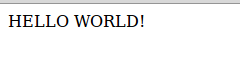 'Hello world' in top left corner of your page