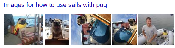 pugs on sailboats. not the sails or pugs I wanted.